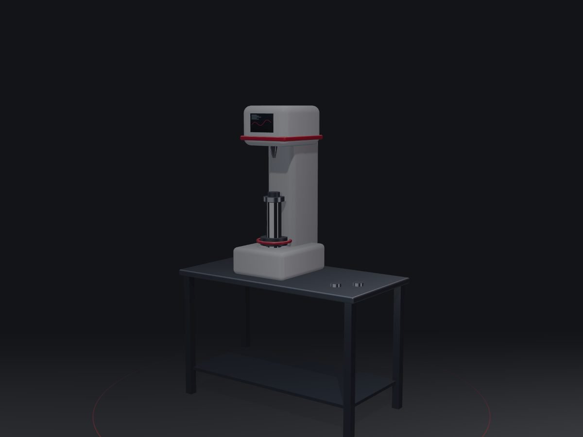 CGI illustration: hardness testers
