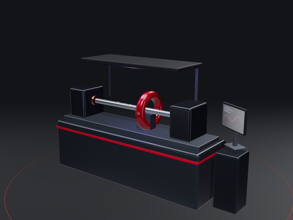 CGI illustration: magnetic particle inspection