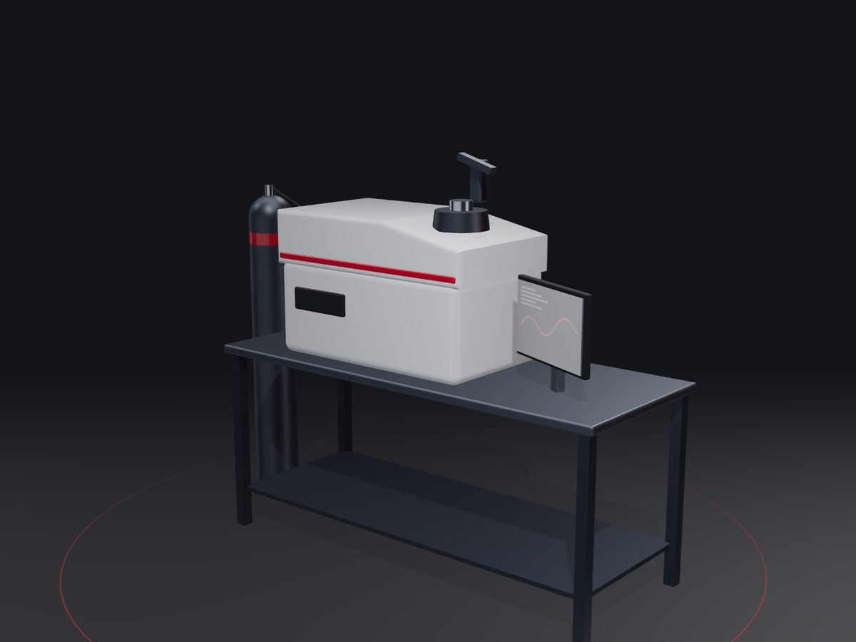 CGI illustration: spectrometer (oes)