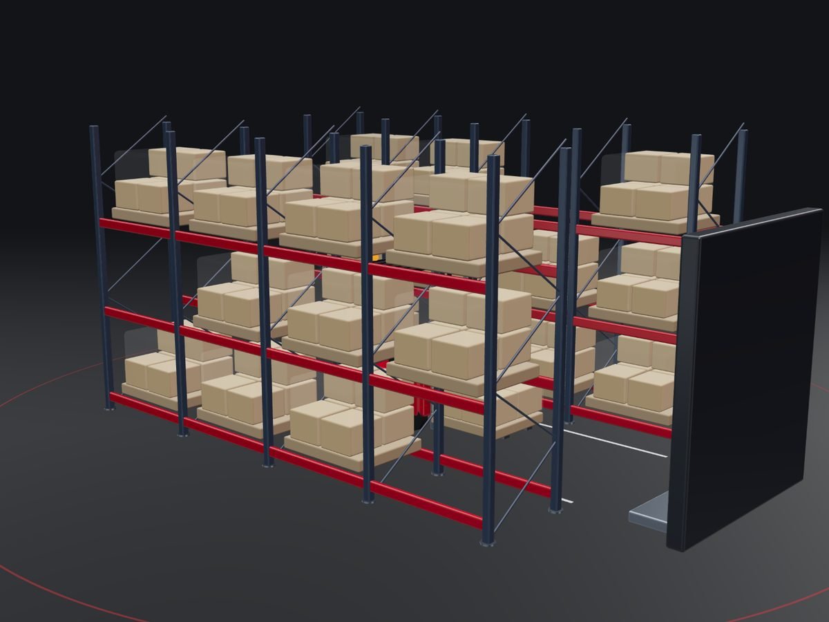 CGI illustration: warehousing