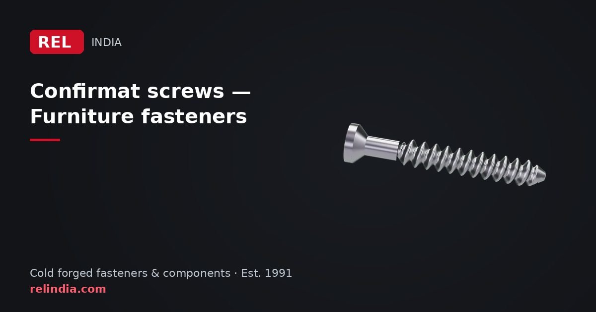 Confirmat screws — Furniture fasteners | REL India